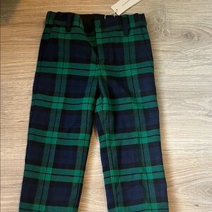 Janie and Jack Green and Blue Plaid Formal Pants